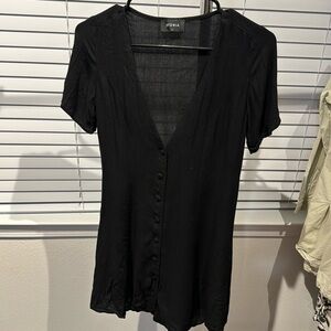 Low V Shirt Dress